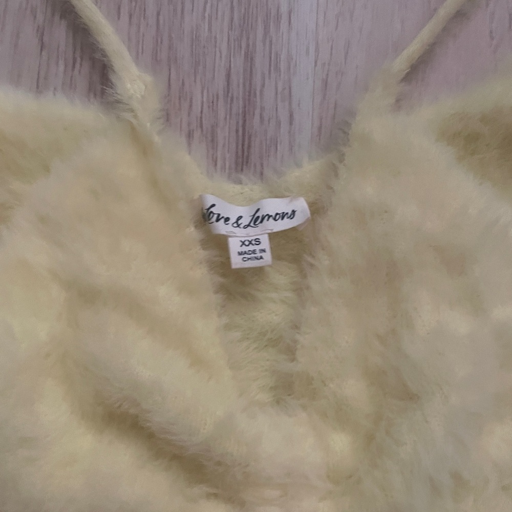 For Love And Lemons Sunny Fuzzy Crop Top - Picture 3 of 4